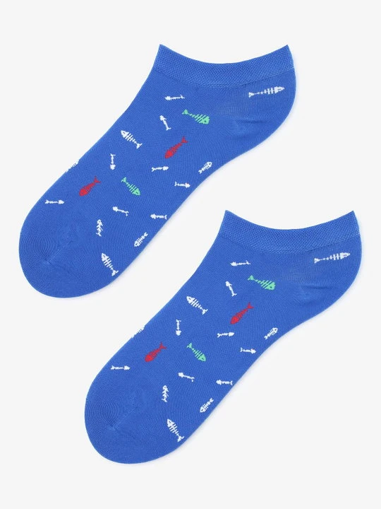 Zdjęcie produktu Kolorowe stopki męskie w rybie ości Footies Men Fishbones Marilyn