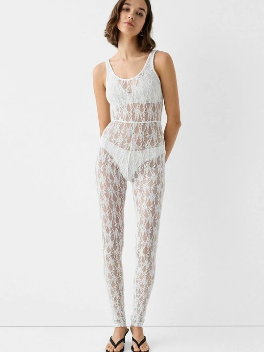 Zdjęcie produktu Kombinezon Bershka biały