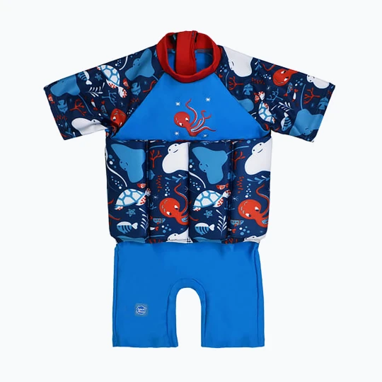 Zdjęcie produktu Kombinezon do nauki pływania dziecięcy Splash About Sleeved Floatsuit sea life Niebieski