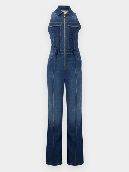 Zdjęcie produktu Kombinezon Elisabetta Franchi niebieski denim