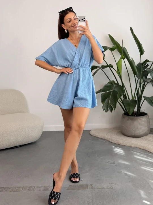 Zdjęcie produktu Kombinezon Muślinowy Błękitny Ariel ClothStore Sky Blue