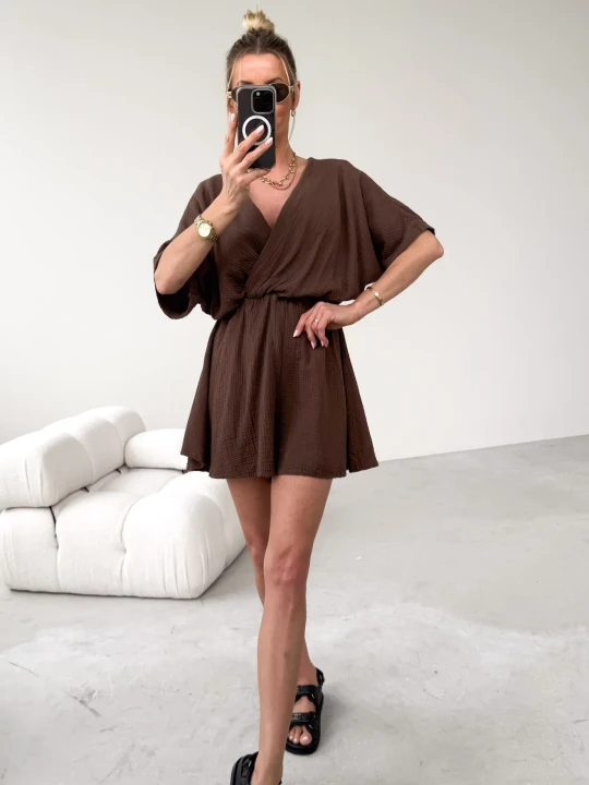 Zdjęcie produktu Kombinezon Muślinowy Brązowy Ariel ClothStore