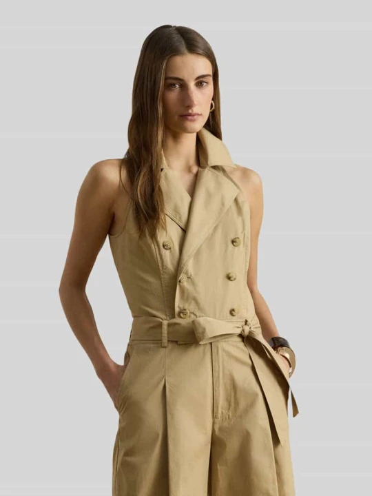 Zdjęcie produktu Kombinezon o kroju regular fit z czystej bawełny Lauren Ralph Lauren Beżowy