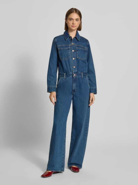 Zdjęcie produktu Kombinezon o kroju regular fit z czystej bawełny model 'HERITAGE JUMPSUIT H2 26' Levi's Ciemnoniebieski