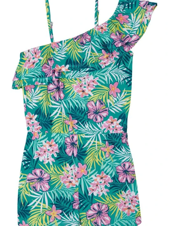 Zdjęcie produktu Kombinezon one-shoulder z czystej bawełny organicznej BonPrix zielony