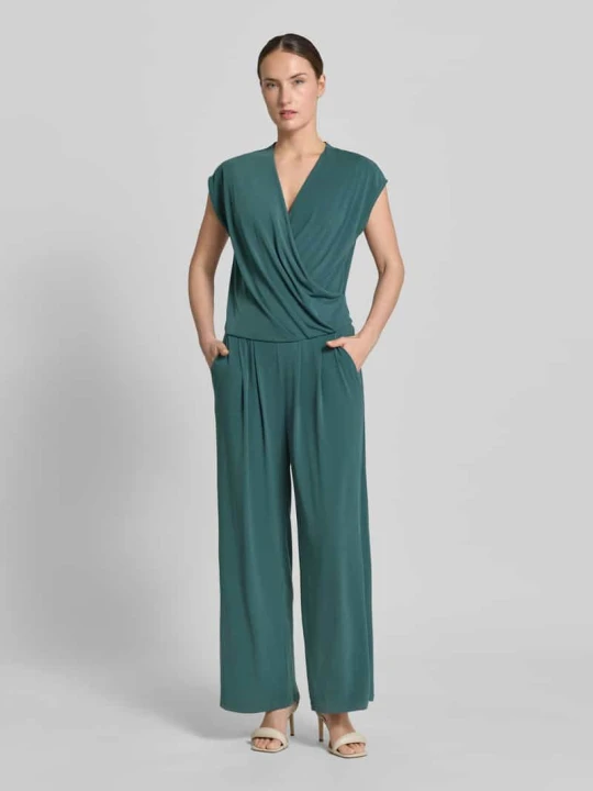 Zdjęcie produktu Kombinezon w kopertowy styl z dekoltem w serek ROBE LÉGÈRE Zielony