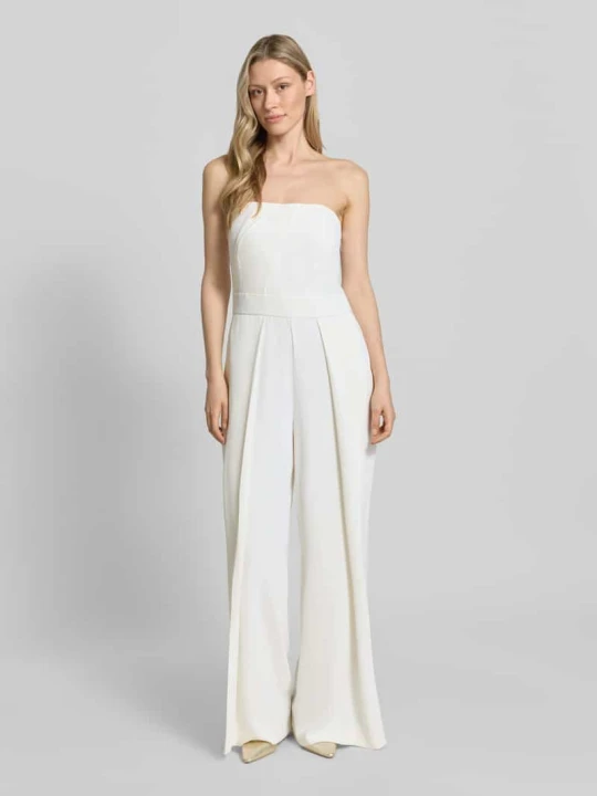 Zdjęcie produktu Kombinezon w stylu off-shoulder z drapowaniami comma Biały