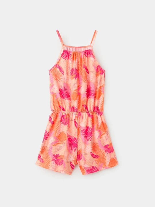 Zdjęcie produktu Kombinezon wzór w kwiaty brzoskwiniowy - Dzieci - lata - MANGO KIDS