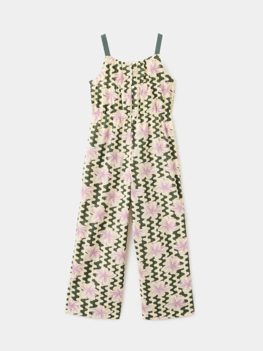 Zdjęcie produktu Kombinezon wzór w kwiaty khaki - Dzieci - - MANGO KIDS