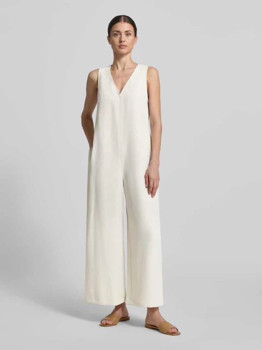 Zdjęcie produktu Kombinezon z dekoltem w serek Calvin Klein Złamany biały