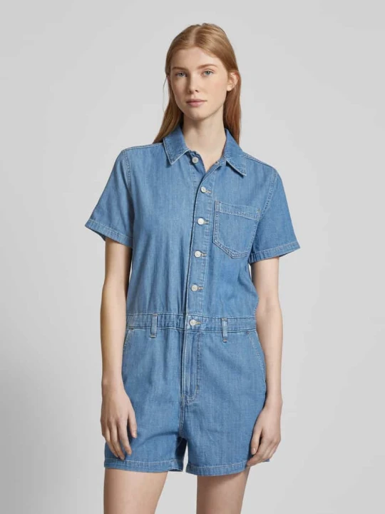 Zdjęcie produktu Kombinezon z listwą guzikową i kieszenią na piersi Levi's Jeansowy niebieski