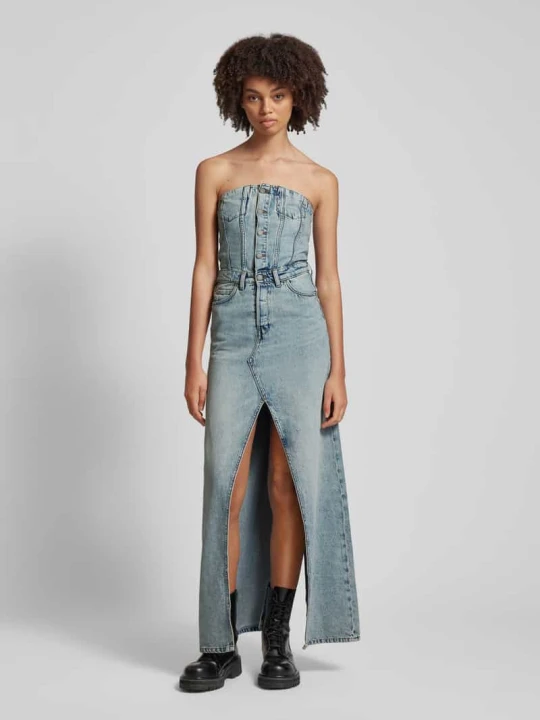 Zdjęcie produktu Kombinezon z listwą guzikową model ‘Scottsdale’ Weekday Jeansowy niebieski