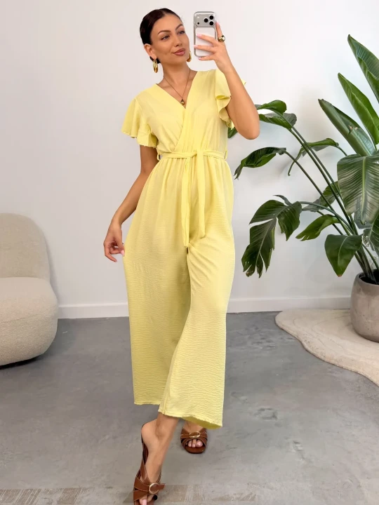 Zdjęcie produktu Kombinezon z Wiskozy Żółty Butterfly ClothStore
