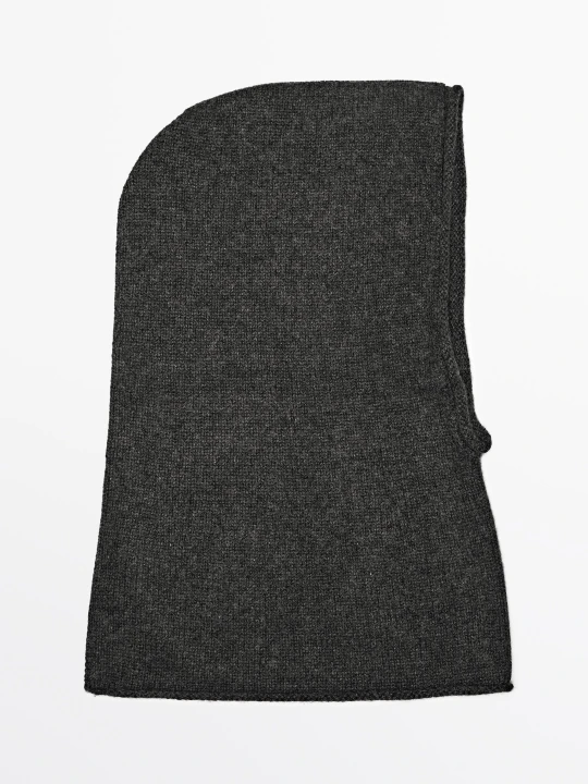 Zdjęcie produktu Kominiarka Z Dzianiny Ze 100% Kaszmiru - Szary - Massimo Dutti - Female