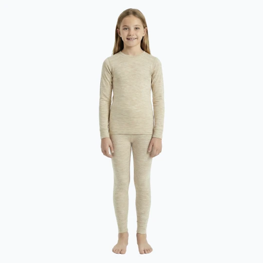 Zdjęcie produktu Komplet bielizny dziecięcej termoaktywnej WOOLCANO Merino SET0683 beżowy