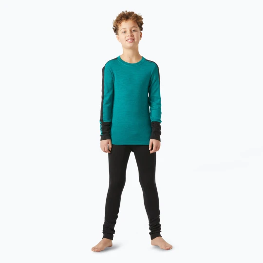 Zdjęcie produktu Komplet bielizny termoaktywnej dziecięcej Helly Hansen JR Lifa Merino Midweight signal green