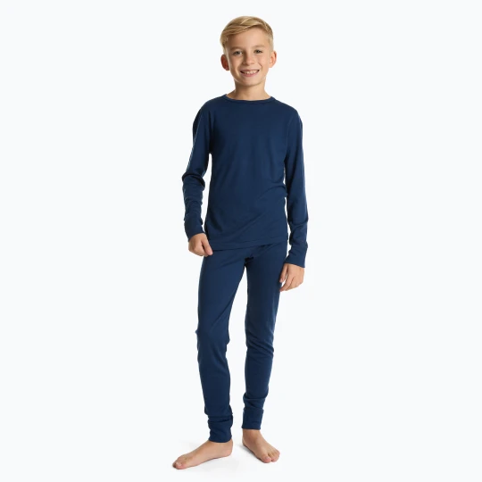 Zdjęcie produktu Komplet bielizny termoaktywnej dziecięcej WOOLCANO Merino 100% SET0683 granatowy