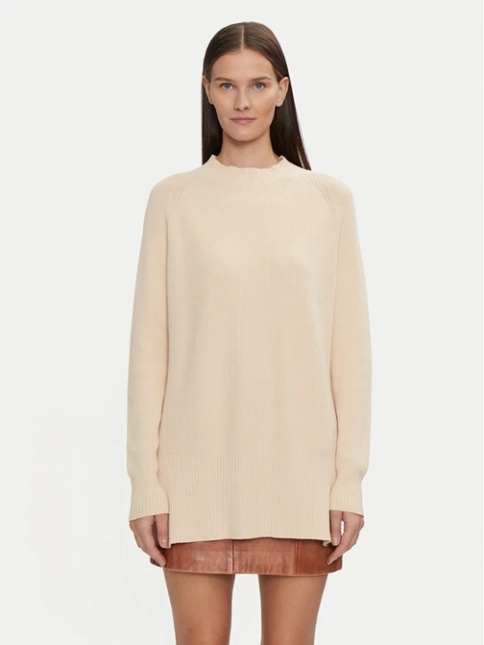 Zdjęcie produktu Kontatto Sweter 3M0128 Beżowy Relaxed Fit