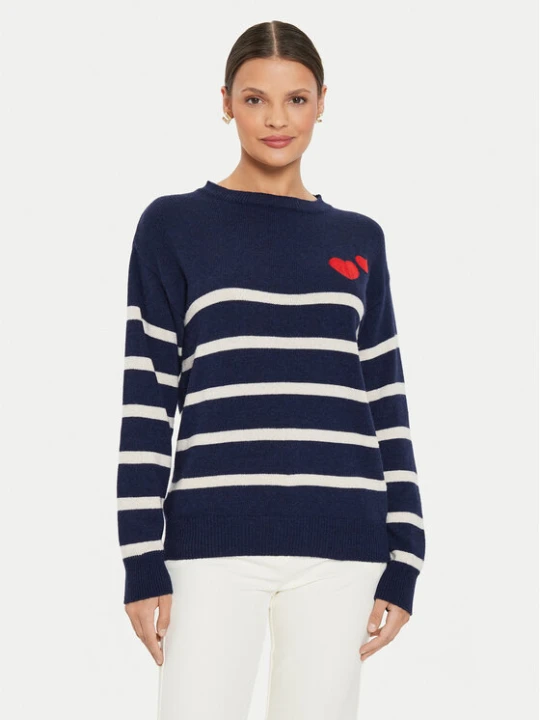 Zdjęcie produktu Kontatto Sweter 3M0169 Granatowy Regular Fit