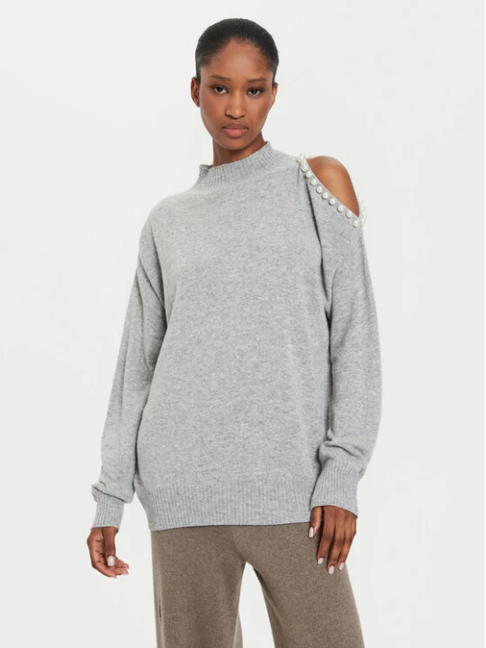 Zdjęcie produktu Kontatto Sweter 3M0179 Szary Regular Fit