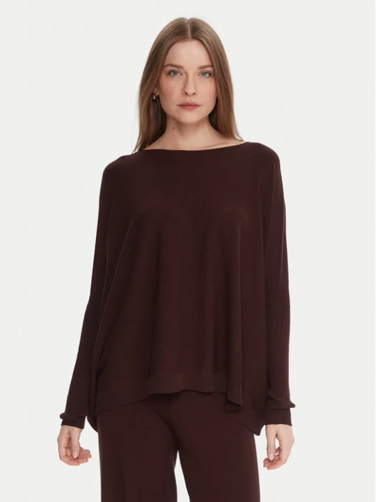 Zdjęcie produktu Kontatto Sweter 3M0802C Brązowy Relaxed Fit