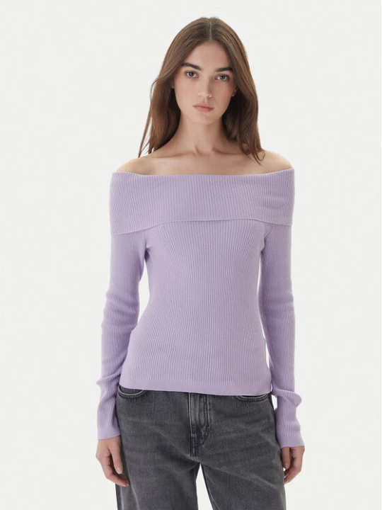 Zdjęcie produktu Kontatto Sweter 3M0813C Fioletowy Regular Fit