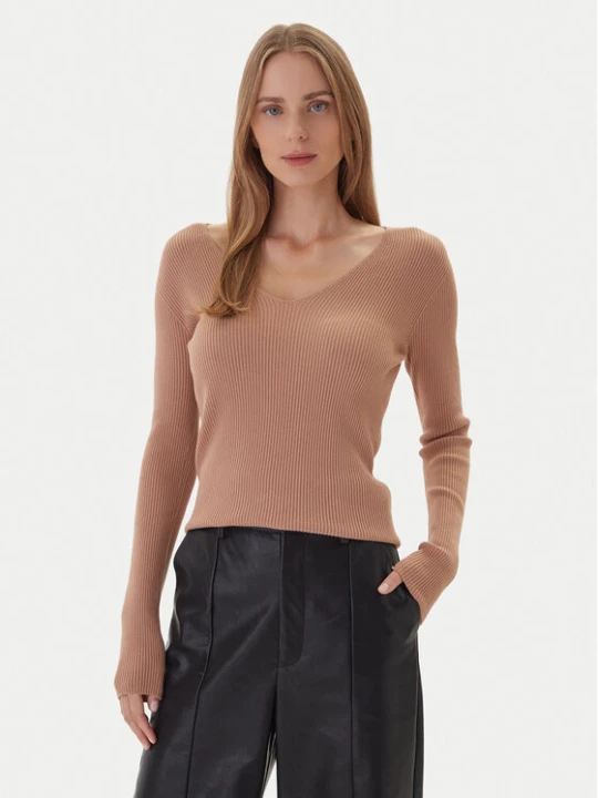 Zdjęcie produktu Kontatto Sweter 3M0818C Beżowy Slim Fit
