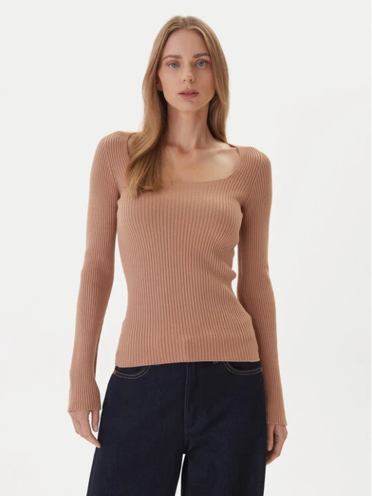 Zdjęcie produktu Kontatto Sweter 3M0830C Beżowy Slim Fit