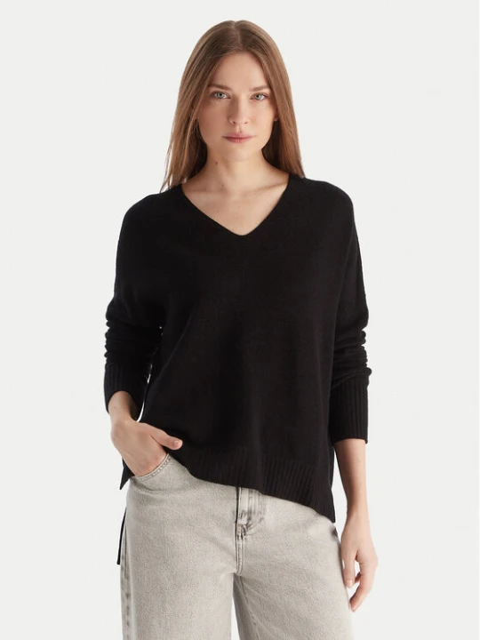 Zdjęcie produktu Kontatto Sweter 3M0842C Czarny Relaxed Fit