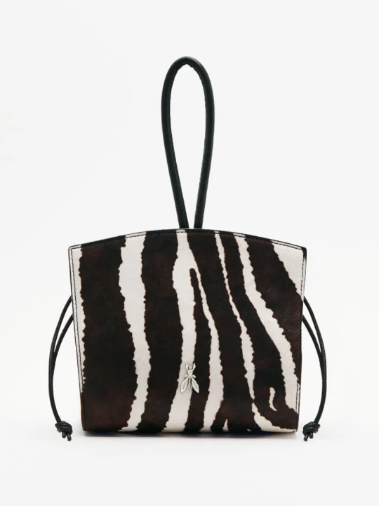 Zdjęcie produktu Kopertówka skórzana w zebrę Patrizia Pepe czarny