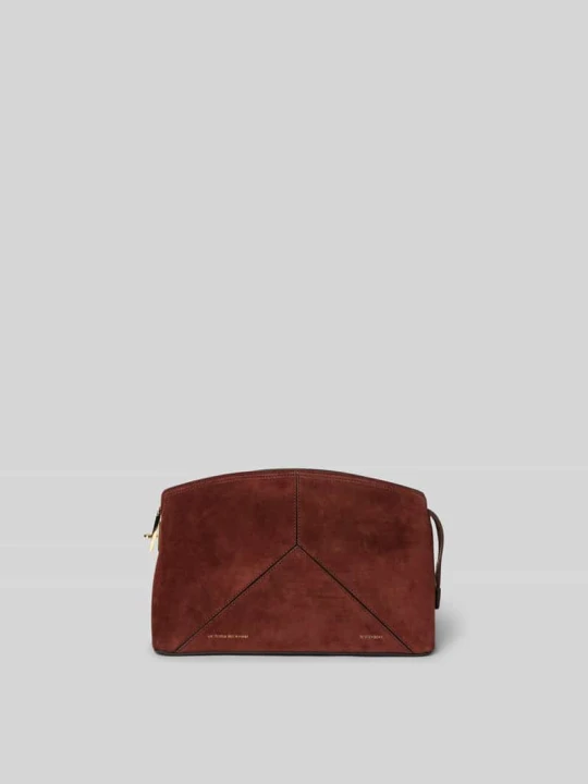 Zdjęcie produktu Kopertówka z wytłoczonym logo Victoria Beckham Ciemnobrązowy