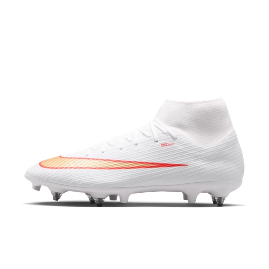 Zdjęcie produktu Korki piłkarskie z wysoką cholewką na miękką murawę Nike Mercurial Superfly 11 Academy - Biel