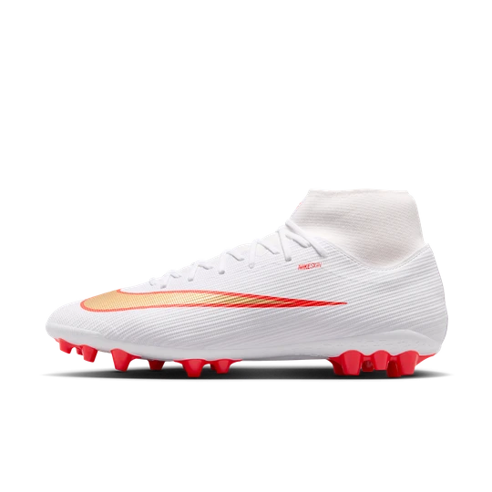 Zdjęcie produktu Korki piłkarskie z wysoką cholewką na sztuczną murawę Nike Mercurial Superfly 11 Academy - Biel