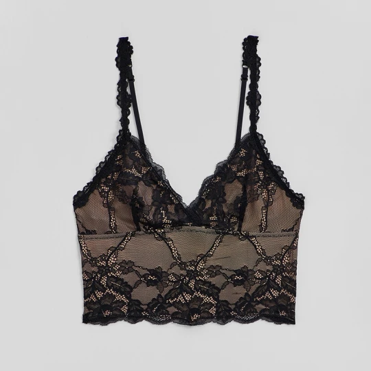 Zdjęcie produktu Koronkowy biustonosz typu bralette czarny House