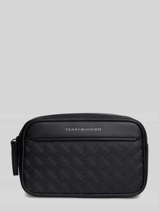 Zdjęcie produktu Kosmetyczka / kosmetyczka z napisem z logo model 'MODERN MONOGRAM WASHBAG' Tommy Hilfiger czarny