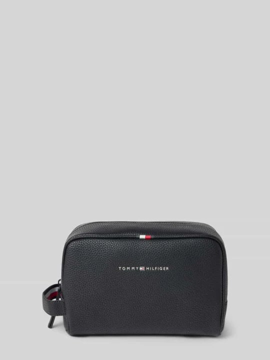 Zdjęcie produktu Kosmetyczka z detalami z logo Tommy Hilfiger Czarny