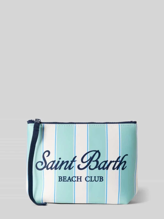 Zdjęcie produktu Kosmetyczka z nadrukiem z logo i nadruk z napisem model 'ALINE' MC2 Saint Barth Miętowy