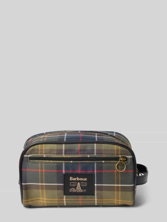 Zdjęcie produktu Kosmetyczka z naszywką z logo Barbour Khaki