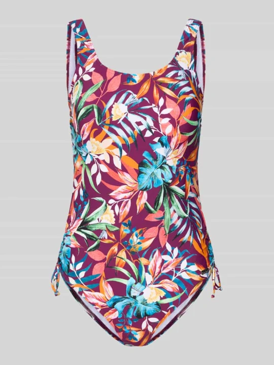 Zdjęcie produktu Kostium kąpielowy o kroju slim fit z marszczeniami model 'Cadu' Venice Beach Mocnoróżowy
