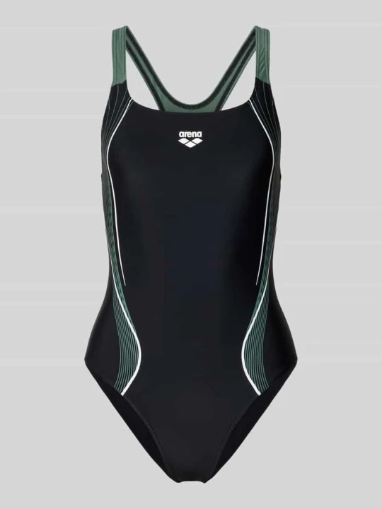 Zdjęcie produktu Kostium kąpielowy o kroju slim fit z nadrukiem z logo model 'Control' Arena Czarny