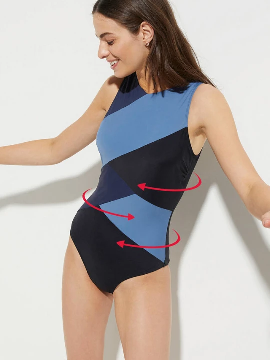 Zdjęcie produktu Kostium kąpielowy shape, średni stopień modelowania sylwetki BonPrix czarny