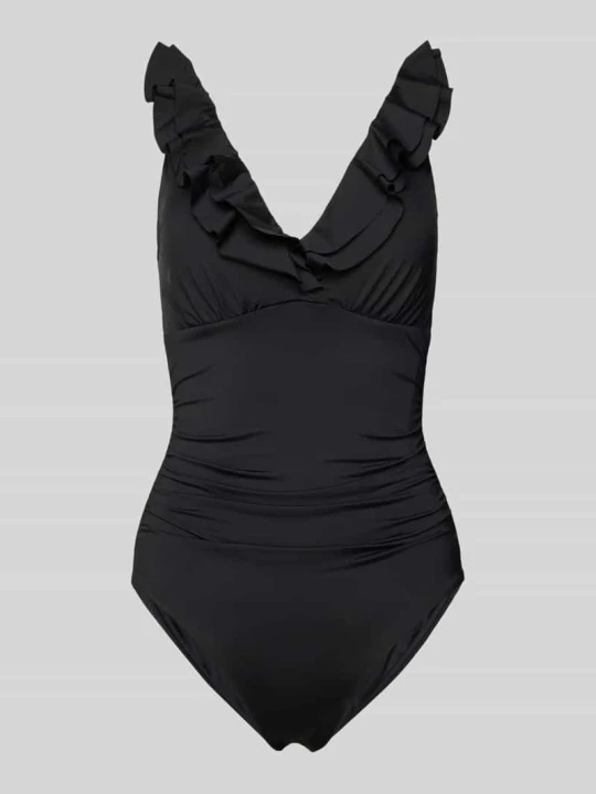 Zdjęcie produktu Kostium kąpielowy z falbanami Lauren Ralph Lauren Czarny