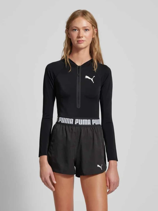 Zdjęcie produktu Kostium kąpielowy z listwą z zamkiem błyskawicznym Puma Czarny