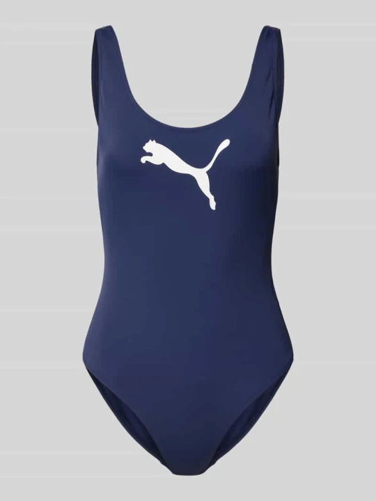 Zdjęcie produktu Kostium kąpielowy z nadrukiem z logo Puma Granatowy