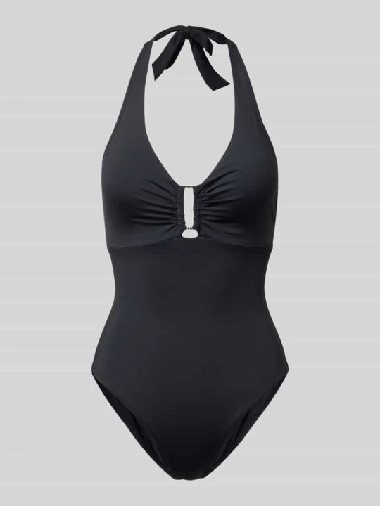 Zdjęcie produktu Kostium kąpielowy z wiązaniem na szyi model 'MONOCHROME BEACH' JOOP! Czarny