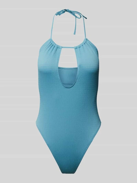 Zdjęcie produktu Kostium kąpielowy z wiązaniem na szyi model ‘PLUNGE’ Calvin Klein Morski