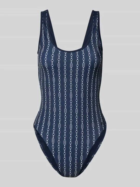 Zdjęcie produktu Kostium kąpielowy z wzorem na całej powierzchni Tommy Hilfiger Granatowy