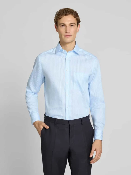 Zdjęcie produktu Koszula biznesowa Modern Fit z bawełny z kołnierzykiem kent Olymp Jasnoniebieski