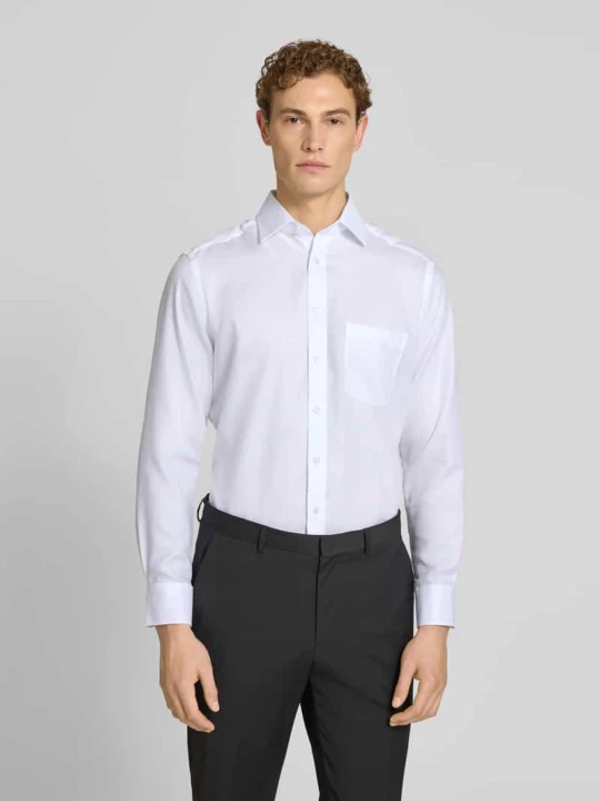 Zdjęcie produktu Koszula biznesowa Modern Fit z bawełny z kołnierzykiem kent Olymp Biały
