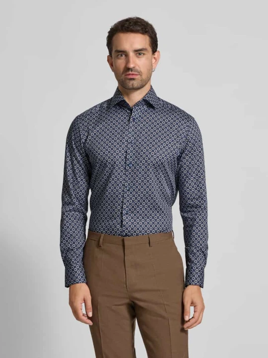 Zdjęcie produktu Koszula biznesowa Modern Fit z czystej bawełny Olymp Granatowy
